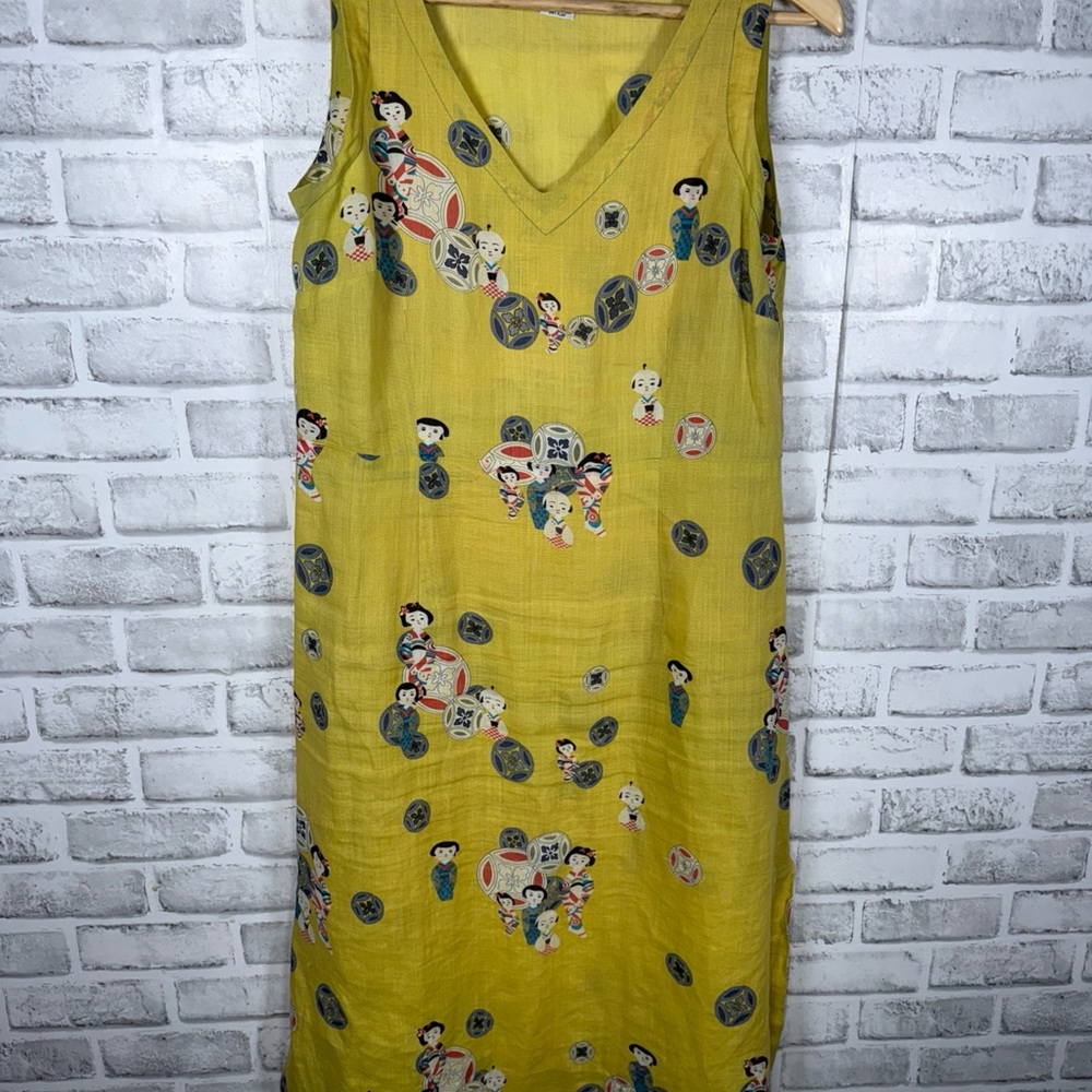 Citron Yellow Patterned Top